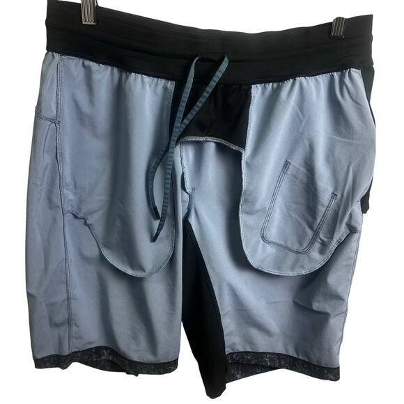 Lululemon Shorts Mens SZ LG License To Train Linerless Blue Activewear 11” Insm - Picture 6 of 9